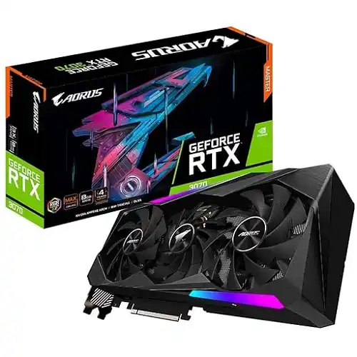 GIGABYTE AORUS GeForce RTX 3070 Master 8G Graphics Card, 3X WINDFORCE Fans, 8GB GDDR6, GV-N3070AORUS M-8GD