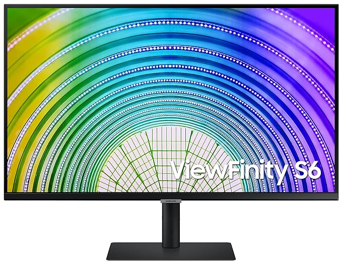 Samsung 32-inch(80cm) QHD LED Monitor, Type-C, LAN Port, Bezel Less, 1 Billion Colors, HDR10, HAS, Intelligent Eye Care, AMD FreeSync, FSC-Certified, Energy Saving (LS32A600UUWXXL, Black)