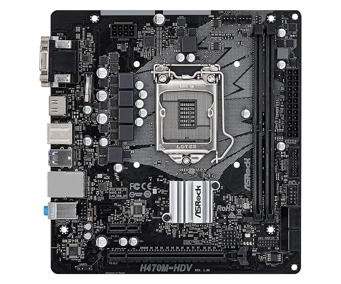 ASRock H470M-HDV 10th Gen Intel (Socket 1200) Motherboard