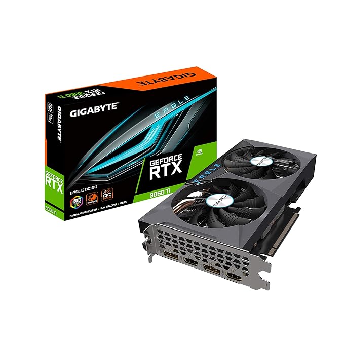 GIGABYTE Nvidia GeForce RTX 3060 pci_e_x16 Ti Eagle OC 8GB GDDR6 Graphics Card (GV-N306TEAGLE OC-8GD)