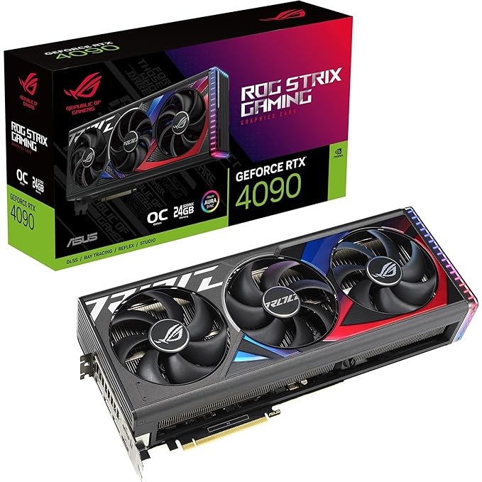 ASUS Rog Strix Geforce RTX 4090 Oc Edition Gaming Graphics Card (Pcie 4.0, 24Gb Gddr6X, HDmi 2.1A, Displayport 1.4A) pci_e_x16