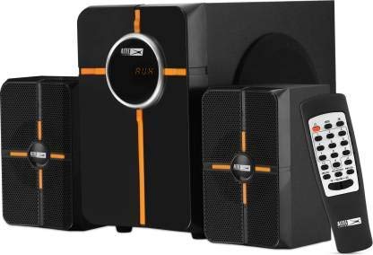 Altec Lansing AL-3002A Multimedia Bluetooth Home Theatre Speaker System with Multiple Features SD Card Slot, USB Port,FM Radio & Remote Control (Black, Grey, Orange, 2.1 Channel)