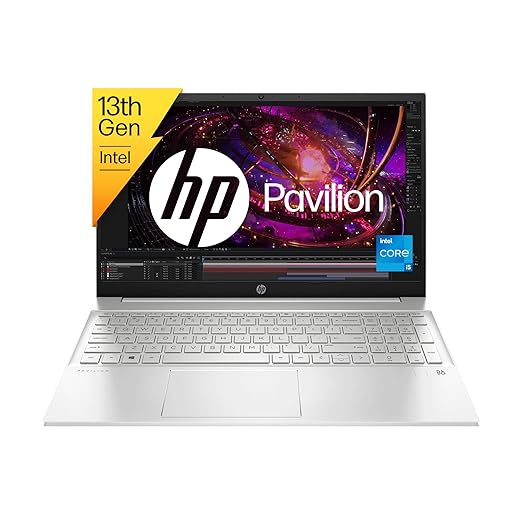 HP Pavilion 15, 13th Gen Intel Core i5-1340P, 15.6-inch (39.6 cm), FHD, 16GB DDR4, 512GB SSD, Intel Iris Xᵉ graphics, FPR, Backlit KB, Audio by B&O (Win 11, MSO 2021, Silver, 1.74 kg), eg3026TU