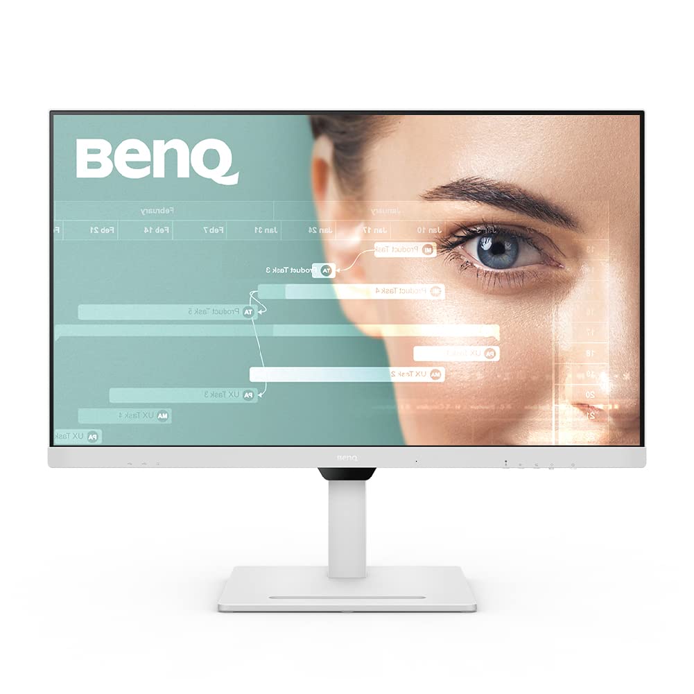 BenQ GW3290QT 31.5" 2K QHD IPS Monitor - USB-C 65W PD, Coding Mode, 99% sRGB, Daisy Chain, Height Adjustable, 75Hz, Eye Safe, HDMI, DP, USB Hub, White